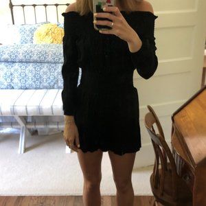 Maje Black 3/4 Sleeve Romper